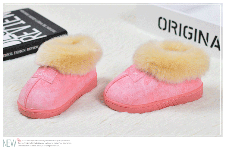 Chaussons enfants en suède pour hiver - semelle tendon - Ref 1007401 Image 26