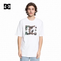 The new DCSHOECOUSA men DC CAMO LOGO round neck cotton short-sleeved T-shirt black white 5126J802