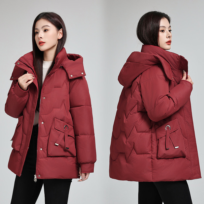 New Winter Style Loose-Fitting Thickened Large-Size down Cotton Jacket 110kg Short Korean-Style Warm and Fashionable Cotton Coat