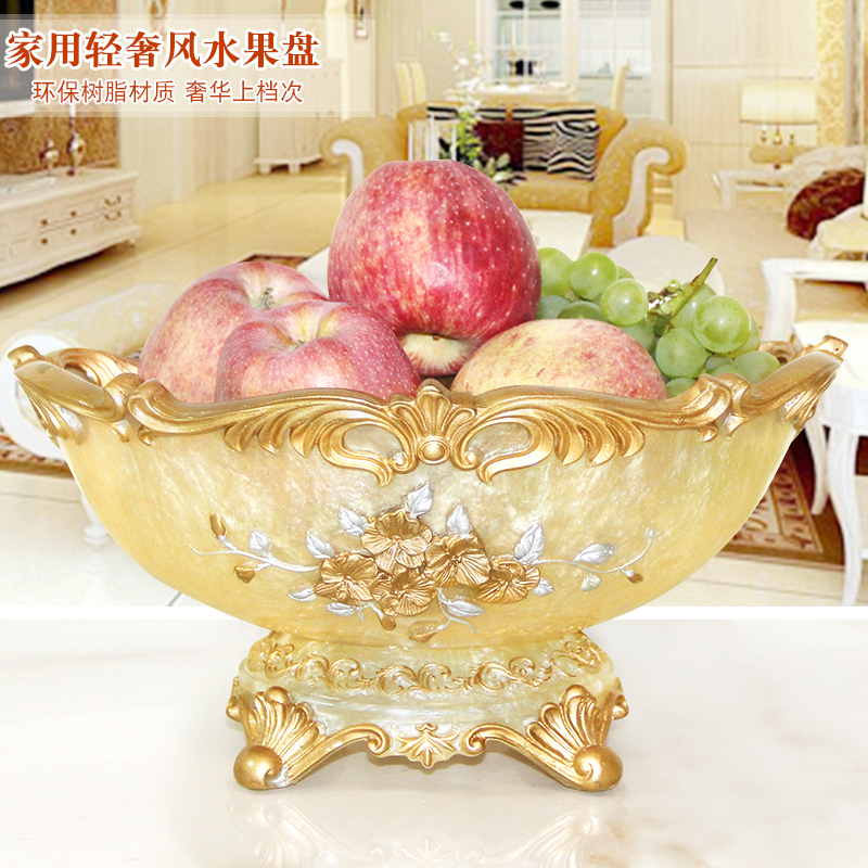 Living room household fruit plate Creative modern resin fruit plate European multi-function coffee table Desktop snack storage box