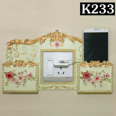 European-style resin switch stickers wall stickers Nordic light luxury style plug protective cover acrylic stereo wall stickers mobile phone