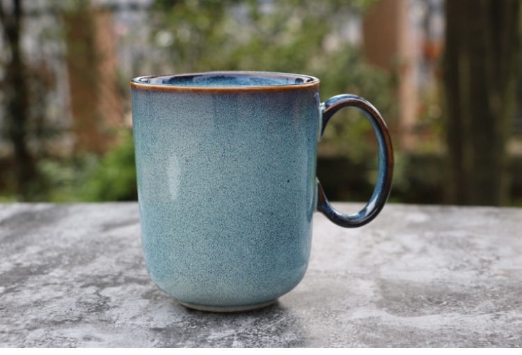 Cốc gốm Micro-Clam Cup vẽ tay Cốc công suất lớn Mug Cặp cốc sữa Cup Cup cà phê kèm theo cốc trà hoa bình nước thủy tinh 500ml