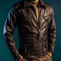 Mochen Leather 778 Newsboy Cowhide Jacket
