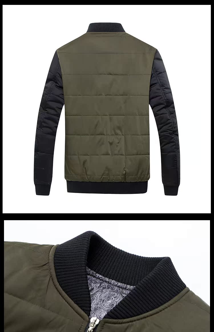 Áo khoác nam mùa đông mới mỏng ngắn màu áo cotton bóng chày đồng phục mùa đông cotton ấm áo khoác bomber jacket nam