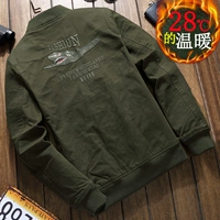 Cộng với áo khoác cotton công cụ cashmere nam áo khoác phi công nam Mỹ áo khoác nam mùa thu và mùa đông vải quần áo nam áo khoác bomber