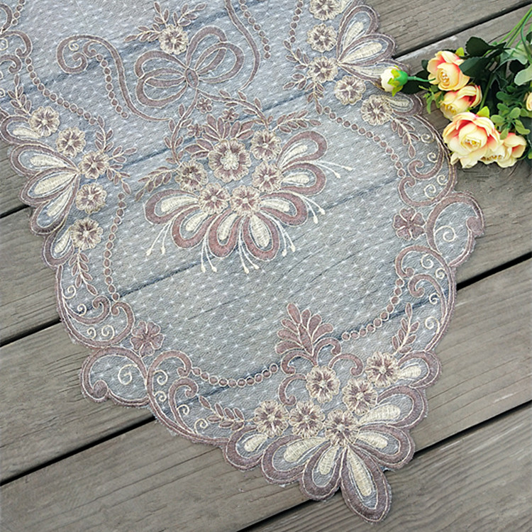 Foreign trade Korean European mesh lace embroidery tablecloth tablecloth makeup table Chest of drawers Overall cabinet multi-purpose dust cover towel