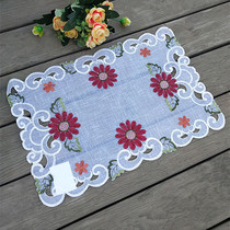 Foreign trade Korean-style European fabric embroidery table mat coaster mat plate mat lamp decorative mat rectangular tablecloth
