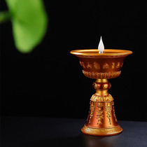 Tibetan electronic ghee lamp for Buddha lamp LED charging ghee lamp six words for household eight auspicious candlestick