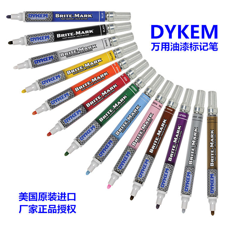 DYKEM BRITE-MARK Valve marker Universal paint pen Industrial marker pen Fiber tip quick drying