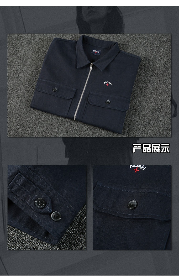 Noah18ss Yu Wenle với mùa xuân và đàn ông và phụ nữ Nhật Bản phiên bản tiếng Hàn của phần mỏng của áo khoác đôi gió quân đội - Cao bồi quần áo nam mùa hè