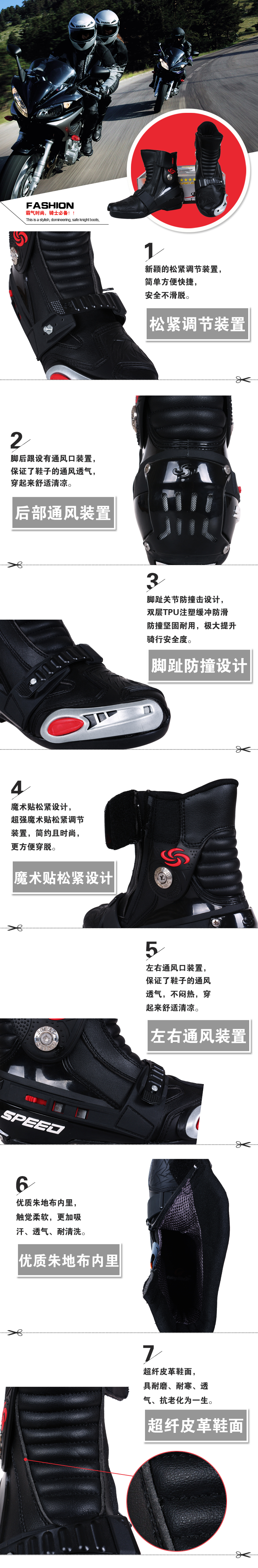 Boots moto PRO-BIKER A008 - Ref 1396136 Image 20