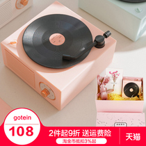 Wireless Bluetooth speaker subwoofer home phone multimedia audio living room bedroom bedside built-in battery usb charging cute cartoon girl birthday small gift phonograph vinyl record
