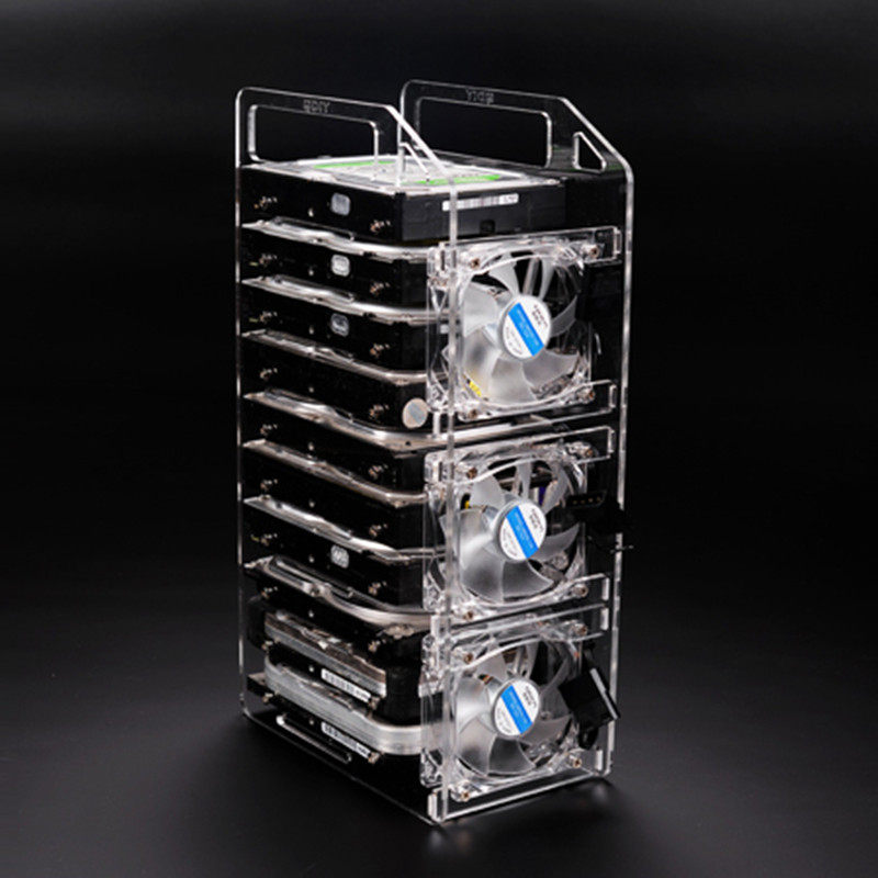 Hard disk rack Expansion rack Mechanical hard disk cage bracket External hard disk rack 3 5 desktop transparent acrylic hard disk box