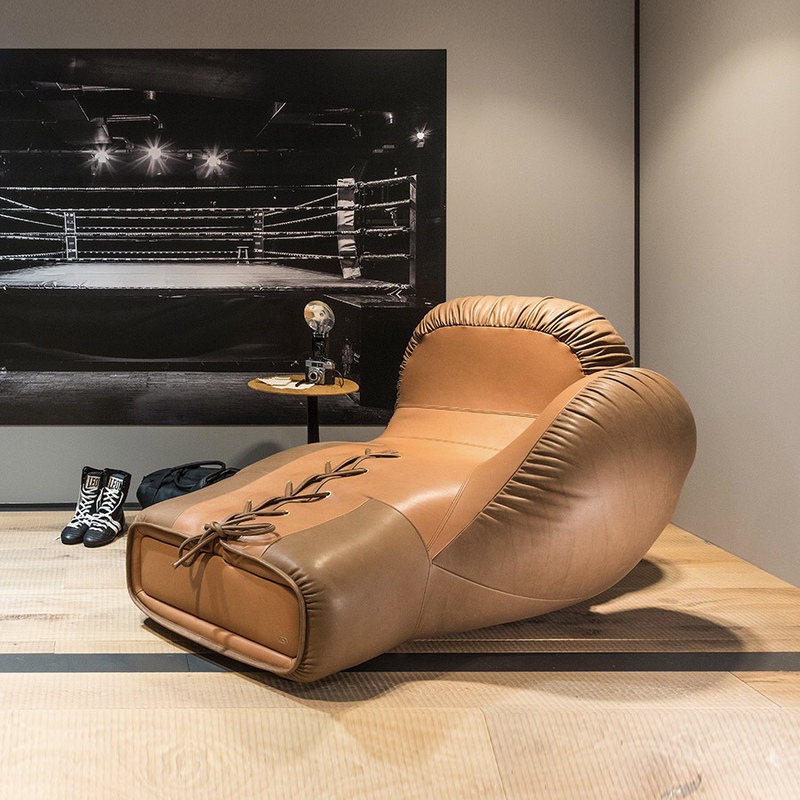 Designer Nordic-Style Irregular Hotel Gym Boxing Glove Sofa Living Room Vintage Model Home Retro Lazy Chair Designer Nordic-Style Irregular Hotel Gym Boxing Glove Sofa Living Room Vintage Model Home Retro Lazy Chair