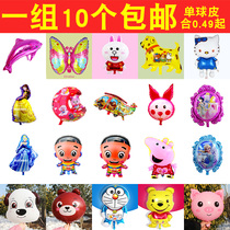 10 new floating air balls Childrens cartoon animals Spider-man aluminum film can fly into the sky night market hot sale