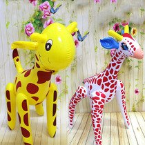 Cartoon big head deer baby inflatable toy PVC animal giraffe Sika deer stall temple Fair hot source