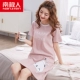 Váy ngủ nữ ở Nam Cực mùa hè ngắn tay phiên bản Hàn Quốc áo cotton mỏng cho sinh viên váy hè dễ thương ngọt ngào