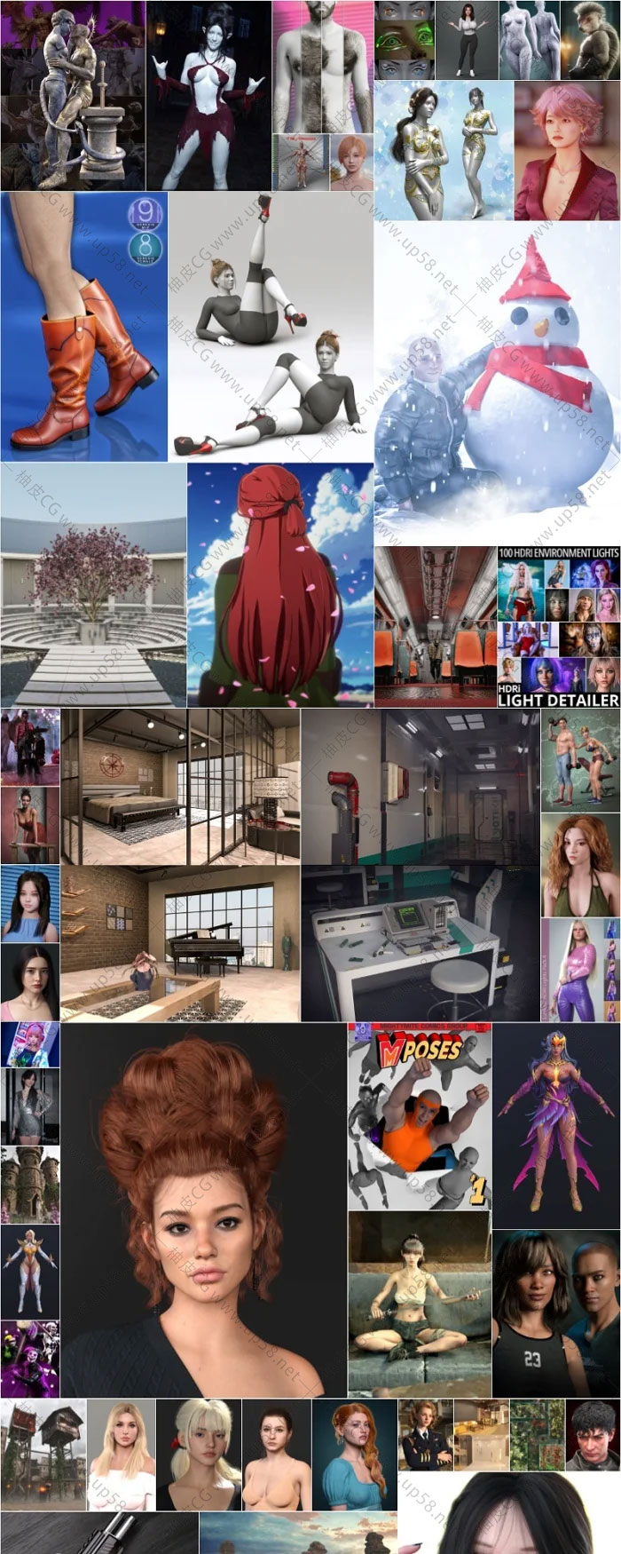 Daz studio 3D角色模型素材合集2025年度12月第一波