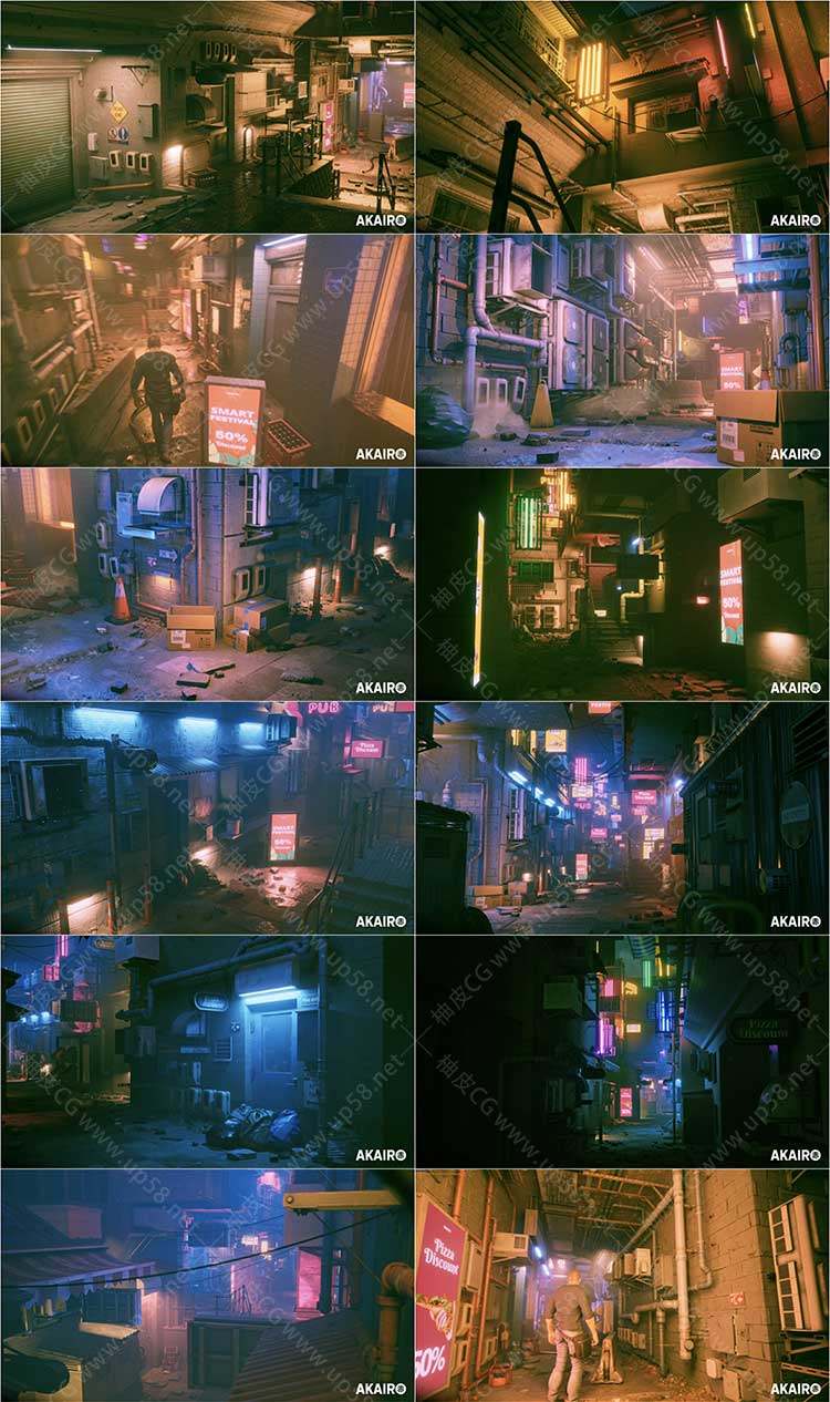 Unreal Engine大型贫民窟小巷环境资源包