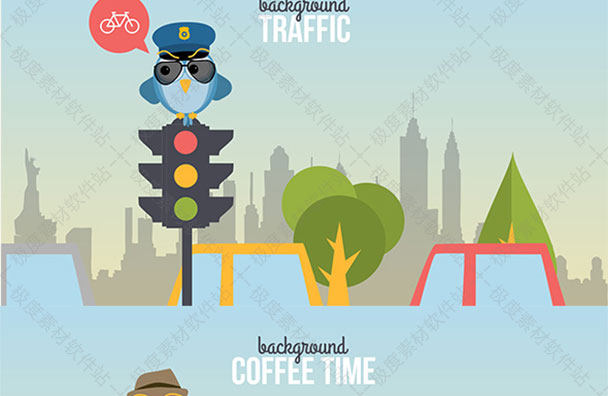 AE模板 2D卡通动漫拟人化小鸟角色演绎MG动画元素素材库工具包