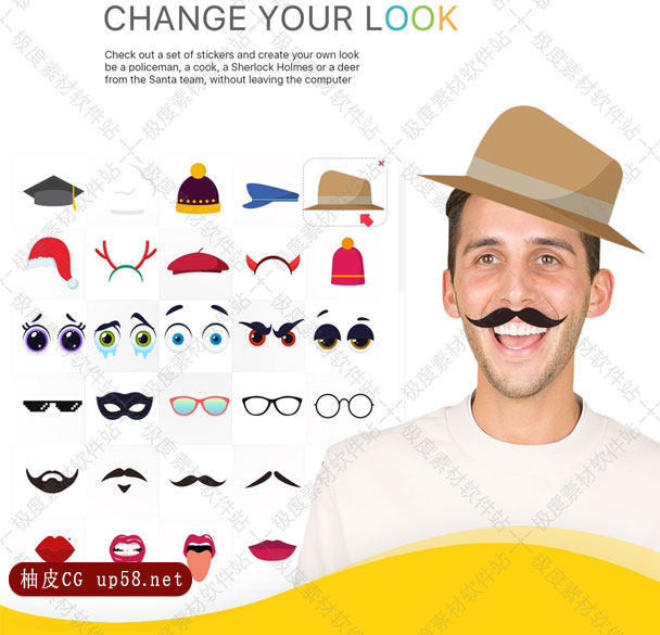 AE Pr模板预设 综艺娱乐搞笑卡通面部表情 美颜装饰标签贴纸动画-破解版