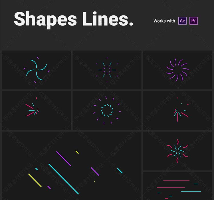 AE Pr预设模板 转场排版图表文字标题呼出说明商品展示动画素材库升级版 V1.3.1