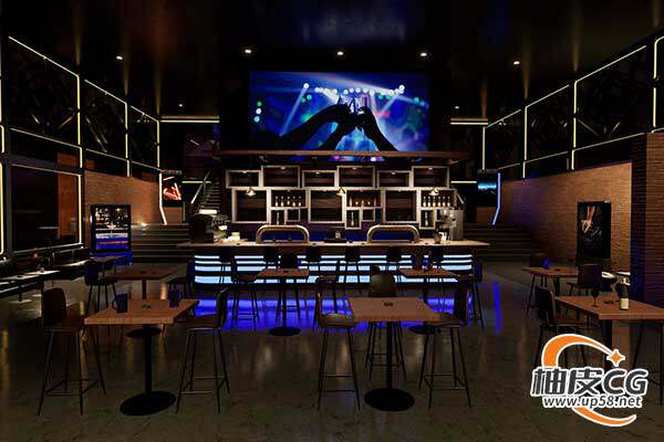 Unreal Engine游戏开发高质量音乐吧俱乐部模块化环境套件