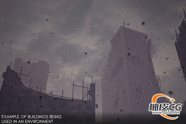 Unreal Engine影视游戏模块化废墟破损建筑环境制作素材包