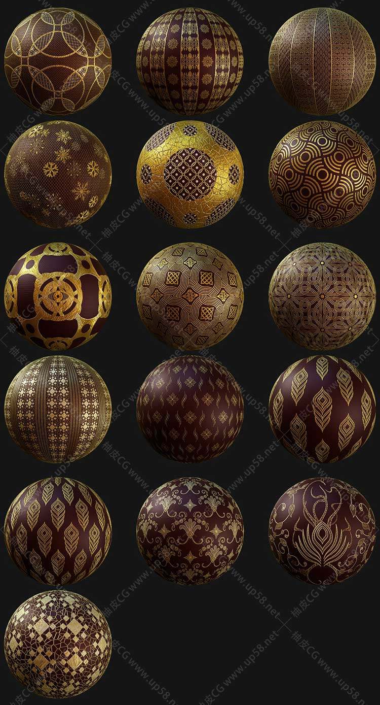 40种无缝蕾丝织物布料图案4K高清PBR纹理贴图+sbsar