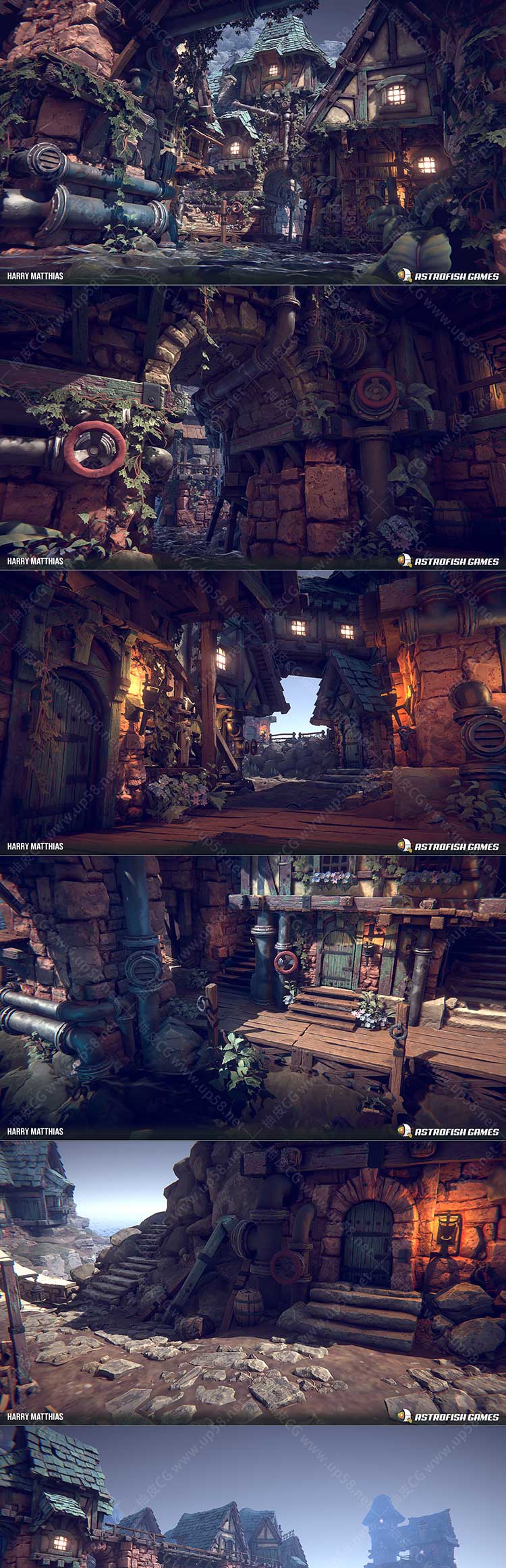 Unity风格化幻想村庄全套环境构建资产包Fantasy Village