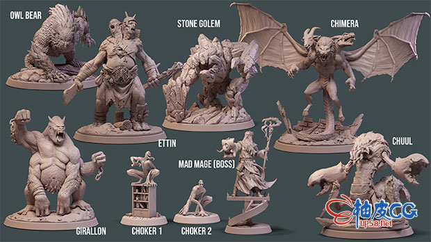 魔兽游戏异形生物精细3D打印模型合集