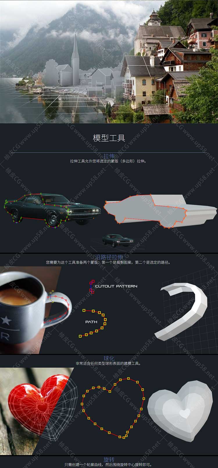 AE脚本2D图片生成三维实景动画效果特效 Projection 3D v5+中文语音视频教程