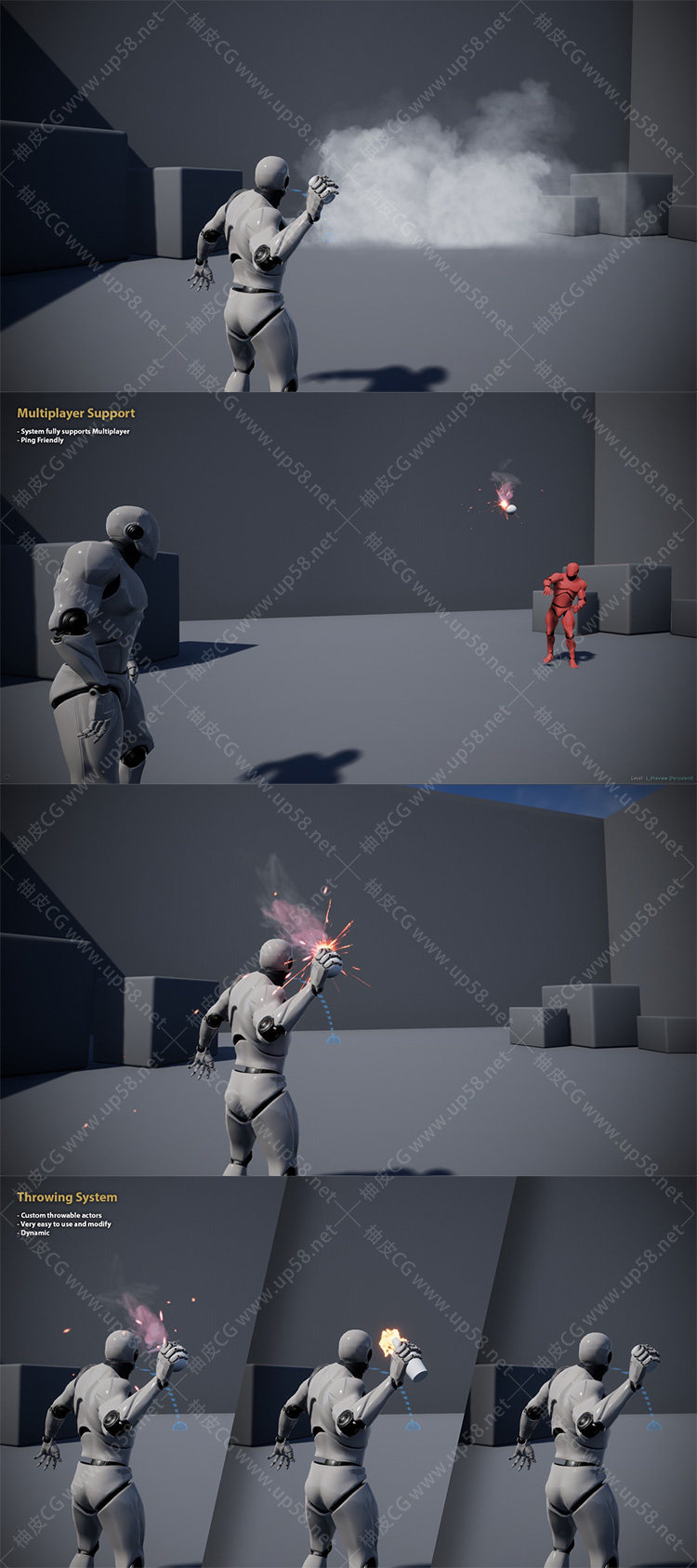 Unreal Engine支持多人联网与预测瞄准线投掷系统Multiplayer Object Throwing System