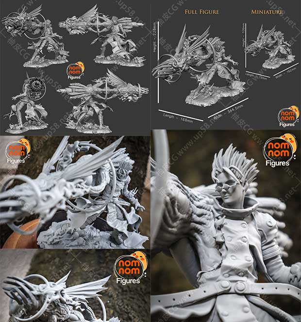 漫画游戏人形台风角色3D打印模型