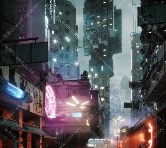 3DSMAX / C4D科幻乌托邦城市楼房建筑3D模型