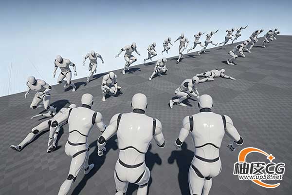 223+Unreal Engine游戏骨骼角色动捕循环动画素材包