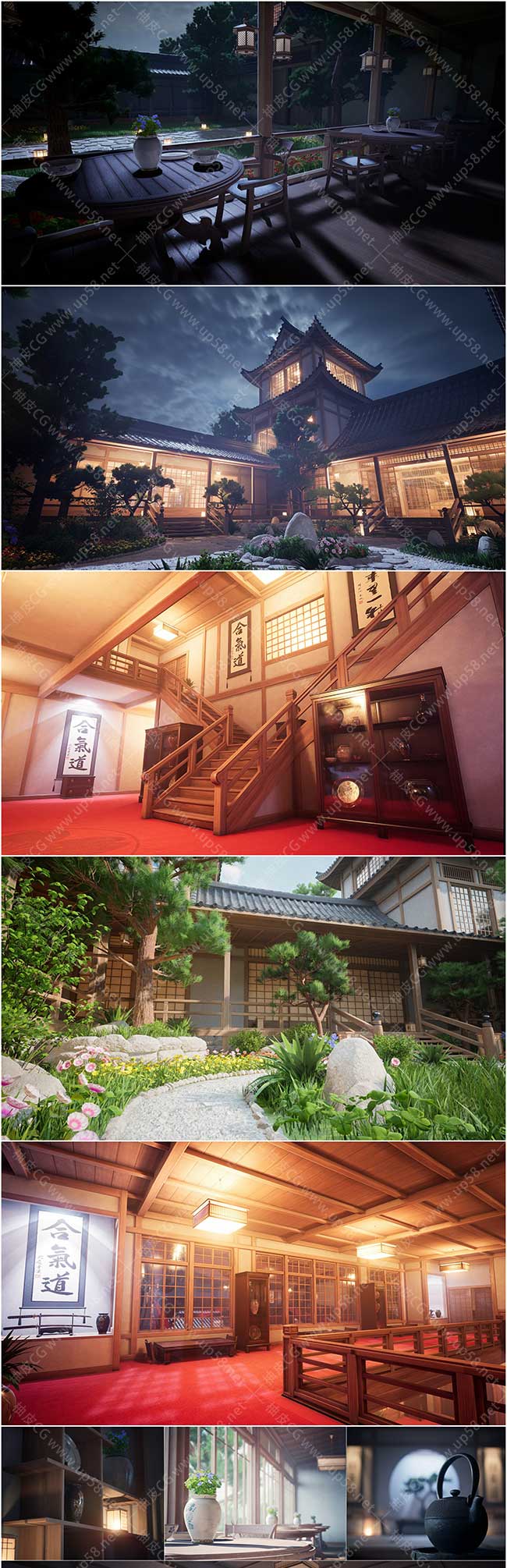 Unreal Engine高质量日式旅馆环境模型素材