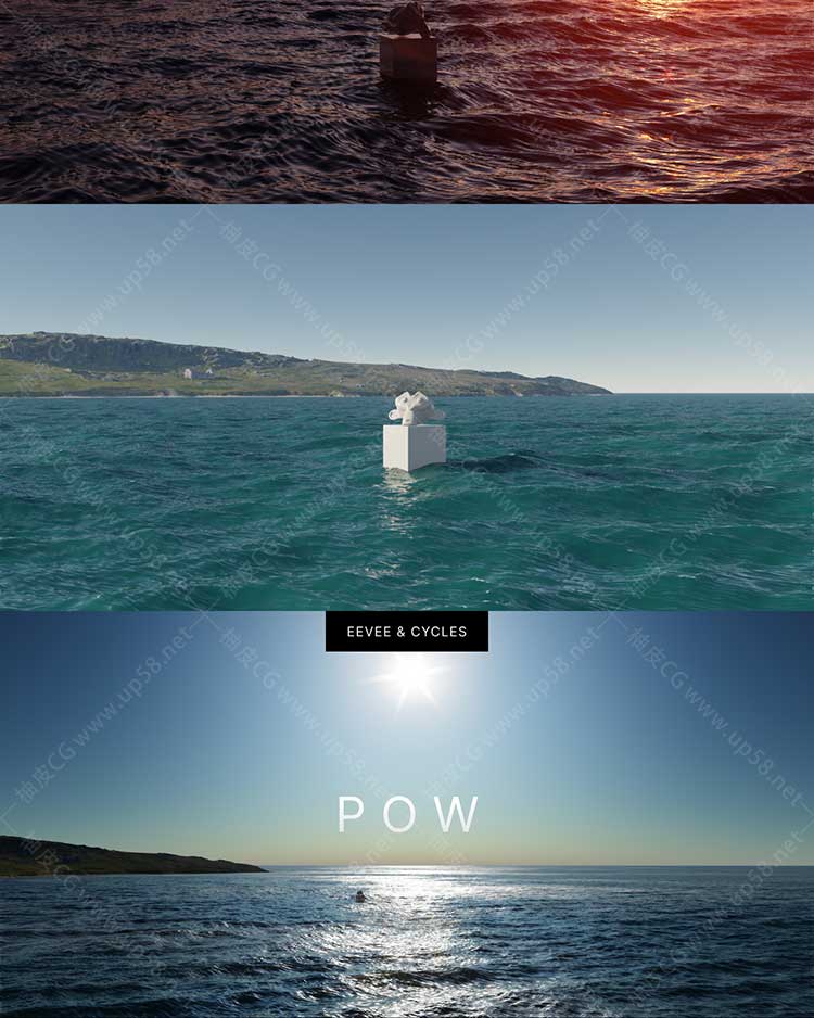 [汉化版]Blender真实海洋波浪泡沫光照散射模拟与渲染插件Physical Open Waters