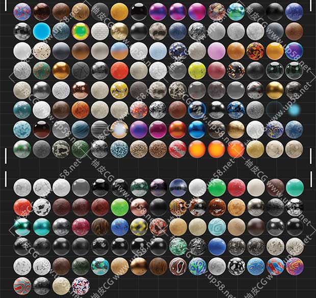 Blender实时渲染材质预设Realtime Materials v3