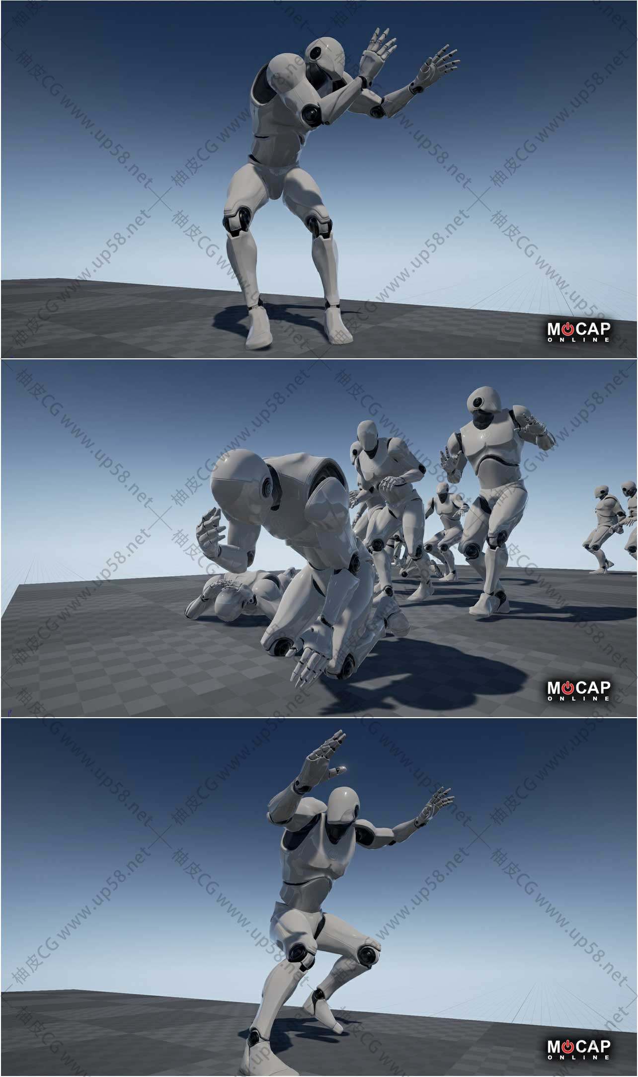 Unreal Engine角色捕捉恐惧绝望脆弱情感动画资源包MoCap Animation Pack