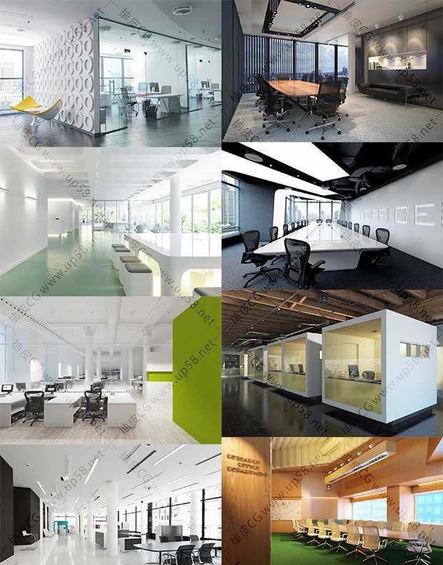 3DSMAX / VRay现代办公场所会议室3D模型