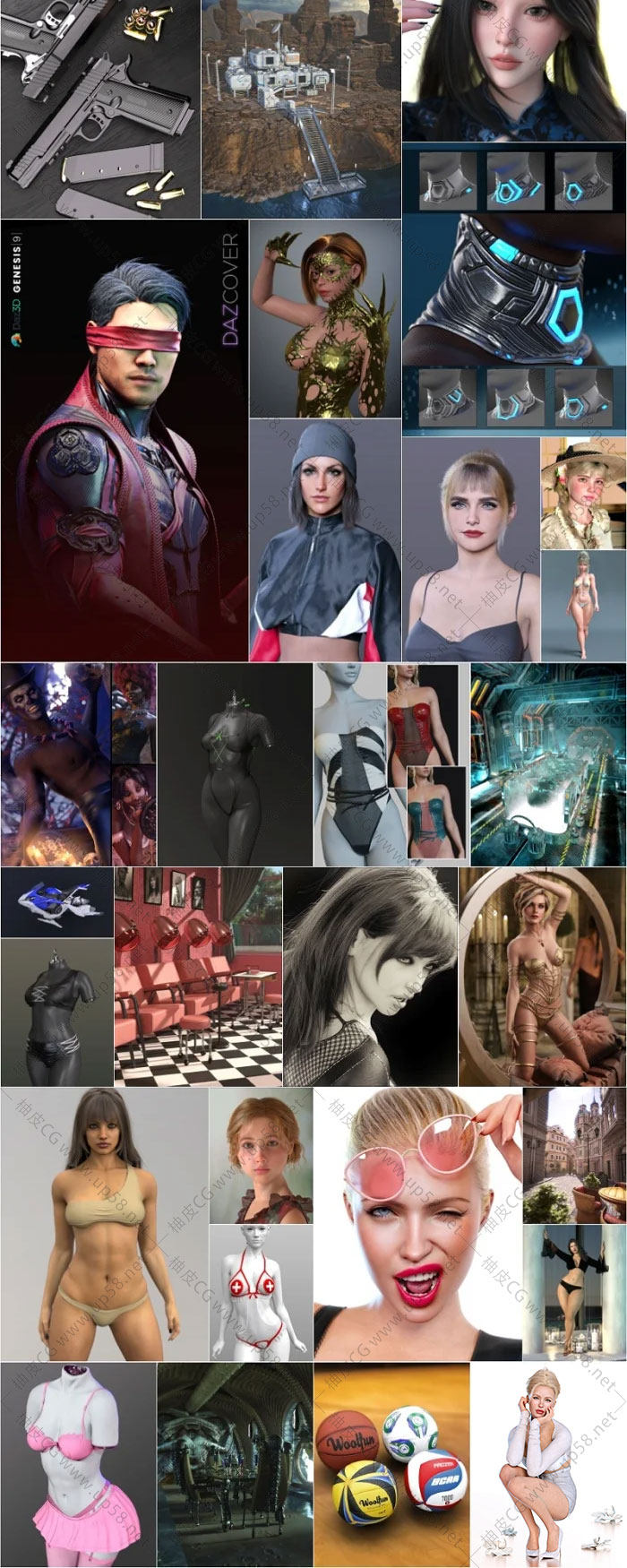 Daz studio 3D角色模型素材合集2025年度12月第一波