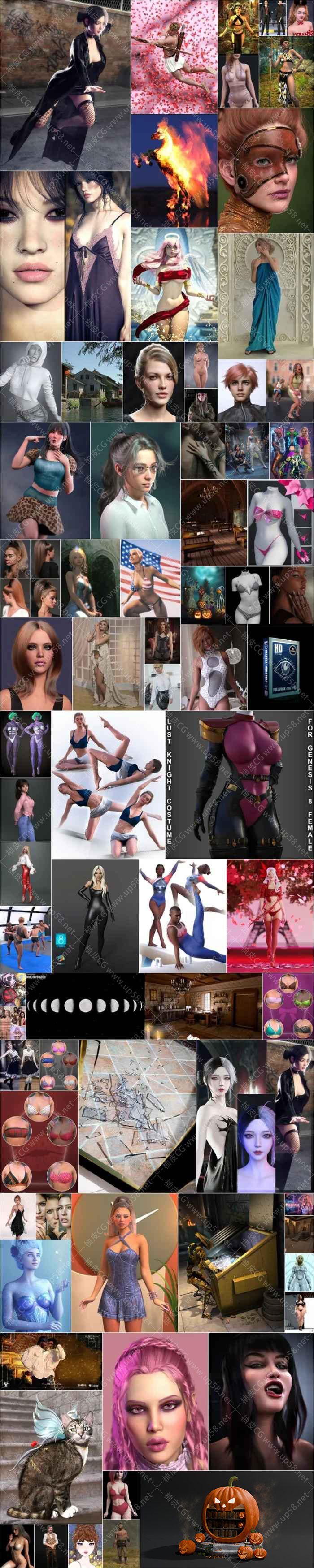 Daz studio 3D角色模型素材合集2026年度4月第一波