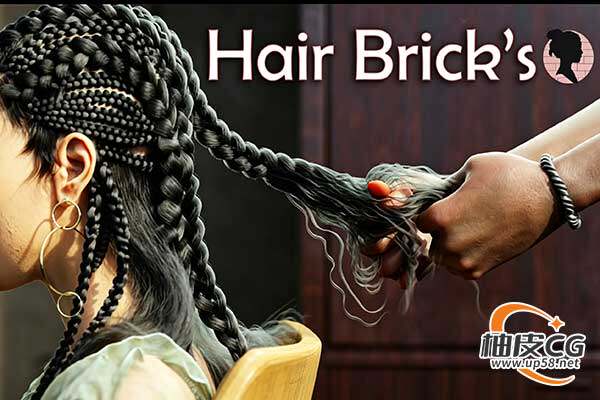 [汉化版]Blender高效实现复杂写实发型插件Hair Brick Pro v2026.3.1