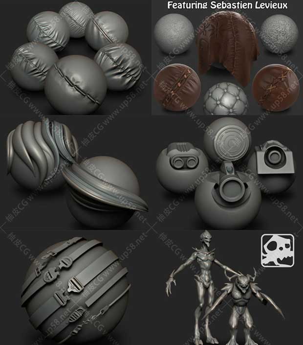 3191种ZBrush数字雕刻画笔资产XMD工具箱V3.0版本