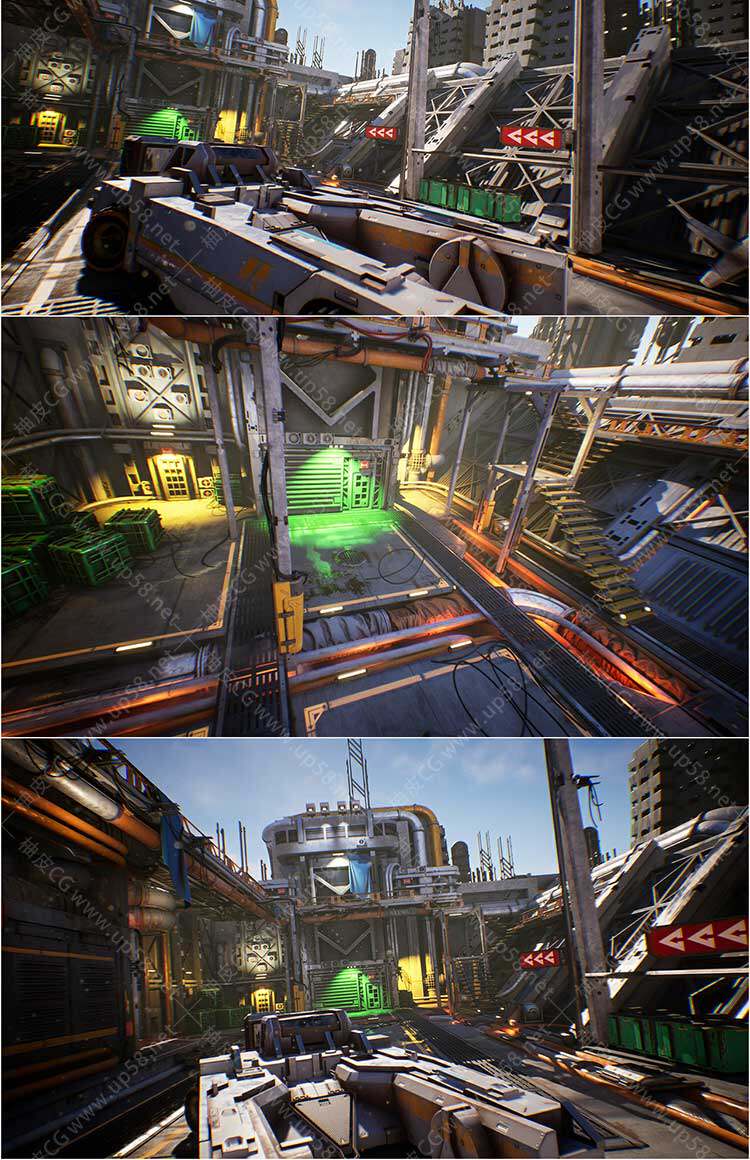 Unreal Engine科幻风格关卡构建工具包SciFi Kitbash Level Builder Vol.2