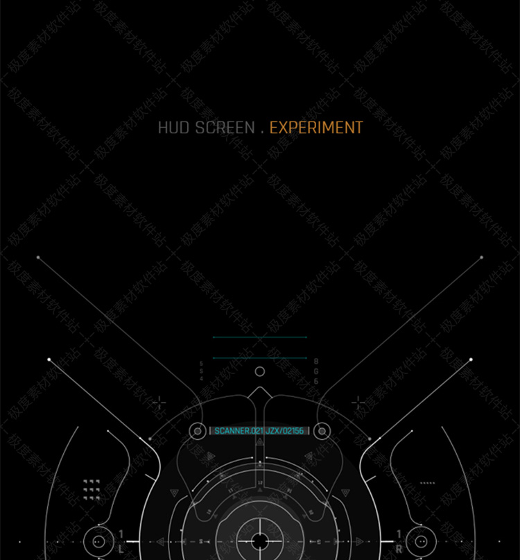 AE模板 科幻感军事GPS医疗地球技术HUD用户界面动态信息元素库