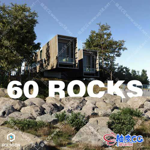 3DSMAX / VRay / Corona / FBX高精度逼真行星岩石3D模型+贴图素材库