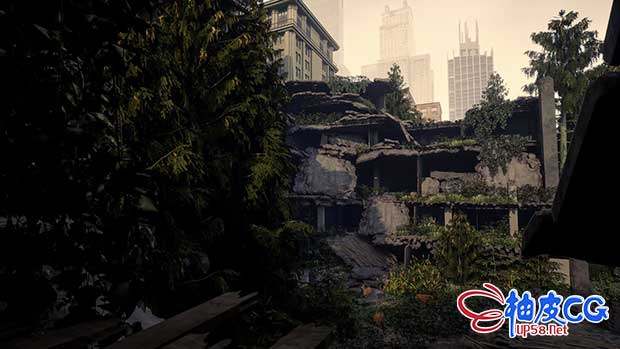 3DS MAX / SUBSTANCE / ZBRUSH / UNREAL ENGINE创建游戏建筑破坏场景3D模型深度视频教程