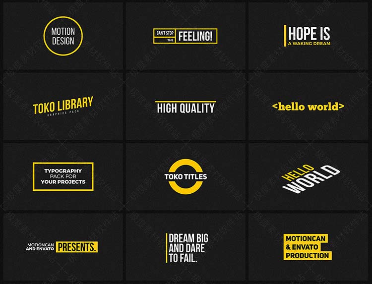 AE Pr预设模板 转场排版图表文字标题呼出说明商品展示动画素材库升级版 V1.3.1